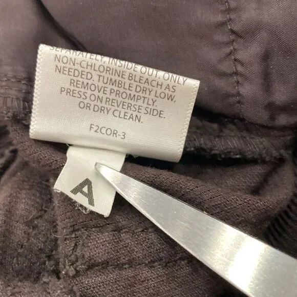 EILEEN FISHER 4 Brown Pinwale Corduroy Cotton Tencel Tapered Ankle Pants Stretch - Picture 7 of 16